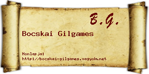 Bocskai Gilgames névjegykártya